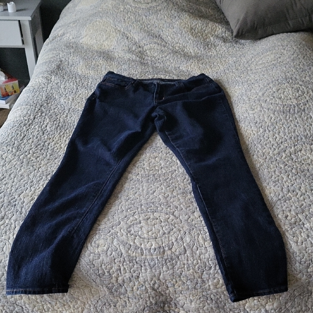Old Navy Women's Dark Blue Straight Jeans